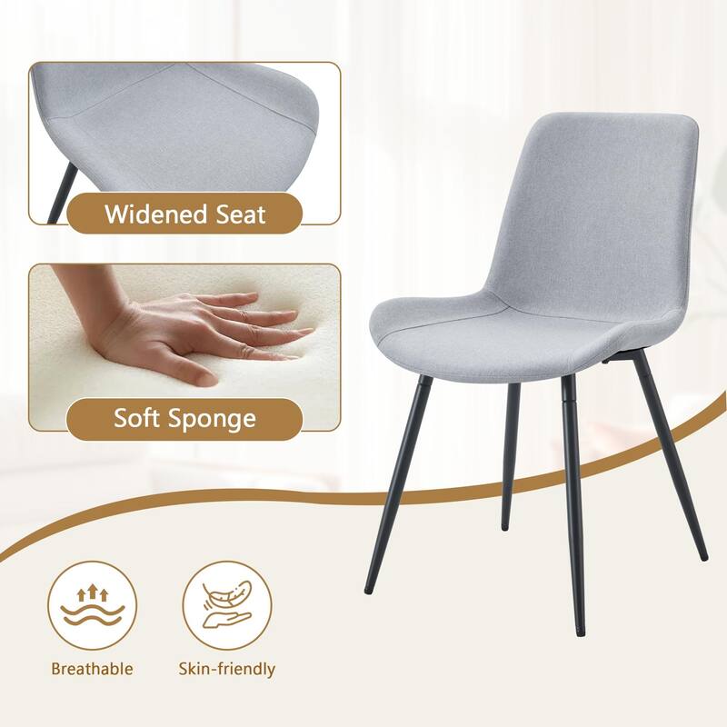 5 Piece Dining Table Set with 42 Inch Round MDF Top Glass Insert 4 PU Chairs