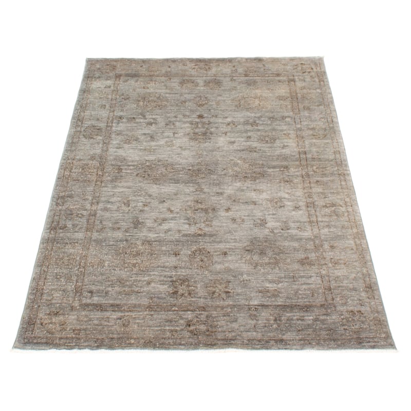 ECARPETGALLERY Hand-knotted Vibrance Grey Wool Rug - 4'3 x 6'6