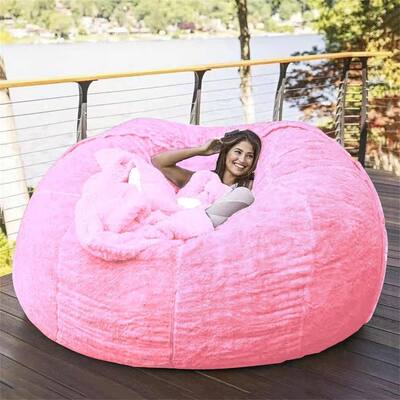 Big Huge Giant Bean Bag Chair for Adults, (No Filler) Bean Bag Chairs in Multiple Sizes and Colors Giant Foam-Filled Furniture