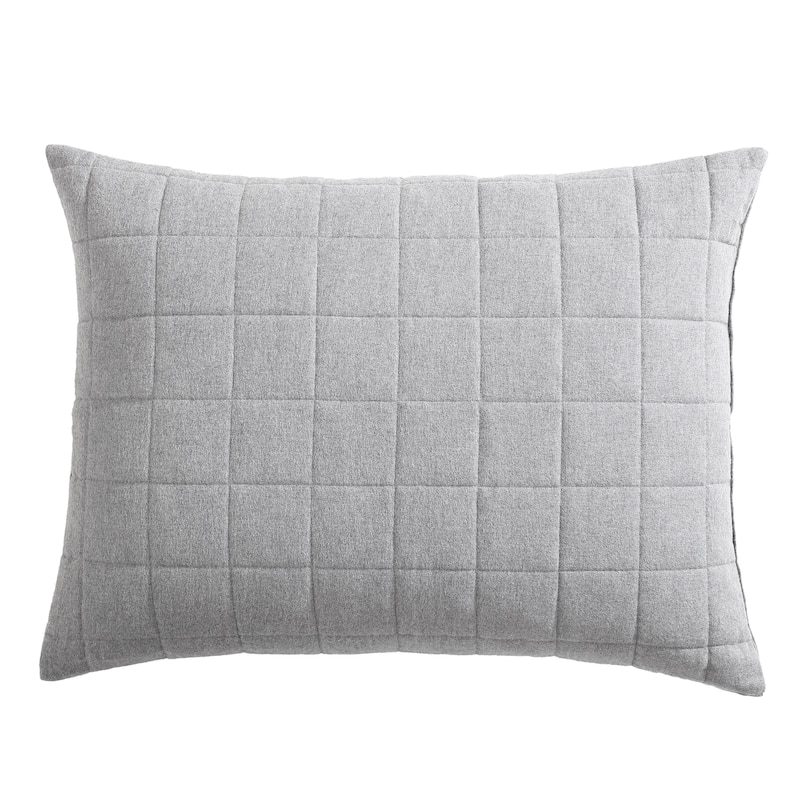 Calvin Klein Melange Cotton Flannel Solid 2 Piece Sham Set