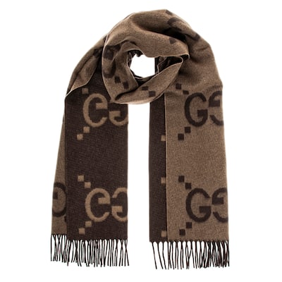 Gucci GG Jacquard Cashmere Scarf