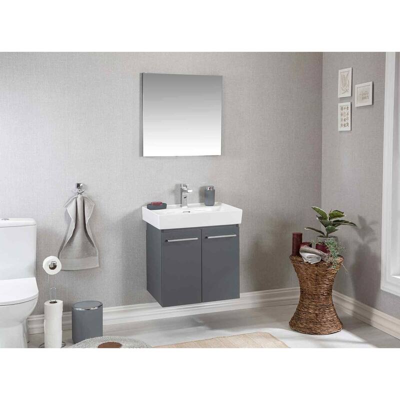 Vita Collection 24'' Carbon Gray Bathroom Vanity