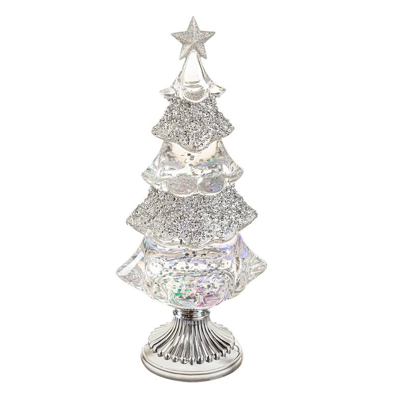 LED Liquid Motion Glitter Christmas Tree Table Decor