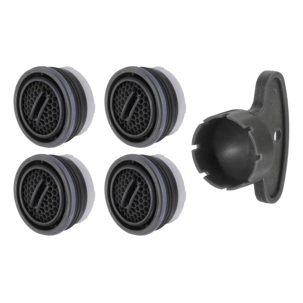 4pcs Faucet Aerators w Faucet Aerator Removal Wrench for Kitchen Sink