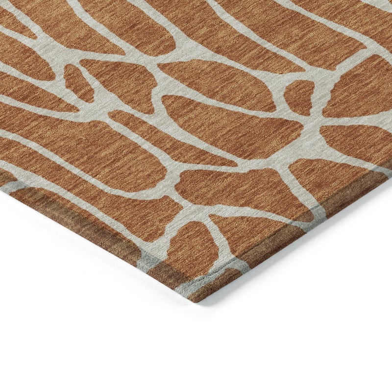 HomeRoots Geometric Transitional Rectangle Outdoor Rug