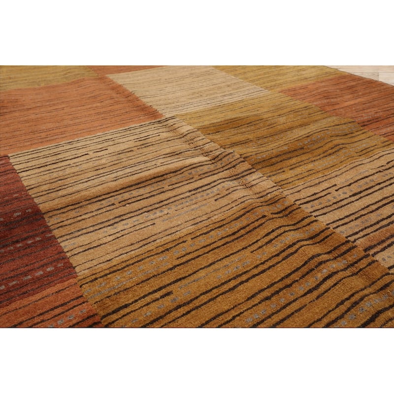 Hand Knotted Michaelian & Kohlberg Rust Tibetan 100% Wool Area Rug - 4' 2'' x 5' 3''