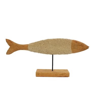 Small Wood & Stone Fish