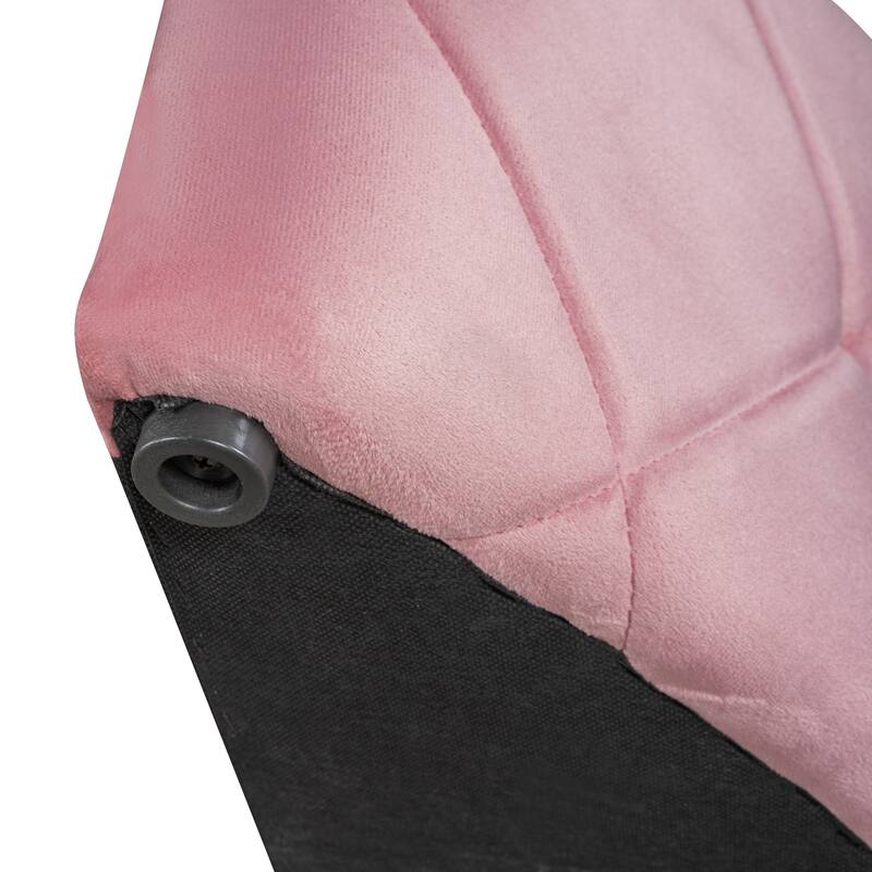 Queen Size Upholstered Platform Bed with Wingback Headboard, Storage Drawer, and Side Stools in Velvet