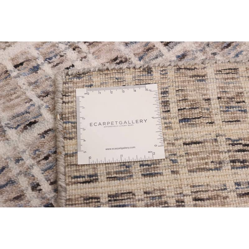 ECARPETGALLERY Hand Loomed Kashkuli Gabbeh Taupe Wool Rug - 5'2 x 7'10