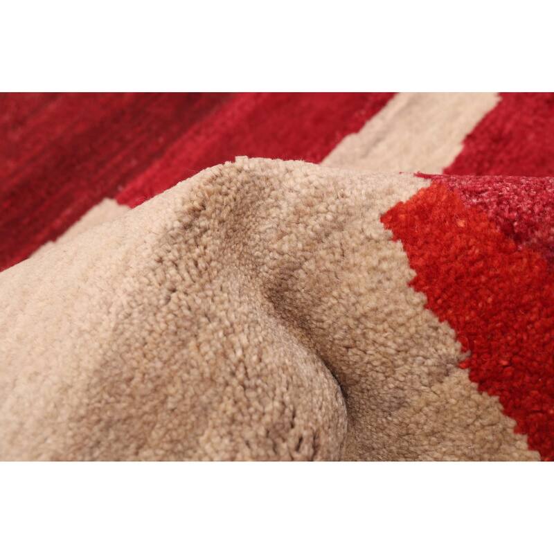 ECARPETGALLERY Hand-knotted Peshawar Ziegler Light Khaki Wool Rug - 4'11 x 7'0