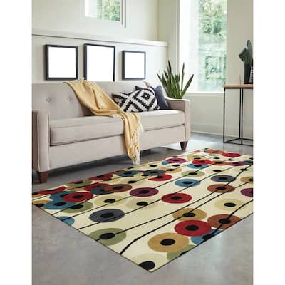 Home Decor EORC Hand-Tufted Wool Modern Tufted Rug, Multicolored Stylish & Vibrant Area Rug for Adding Contemporary Elegance to