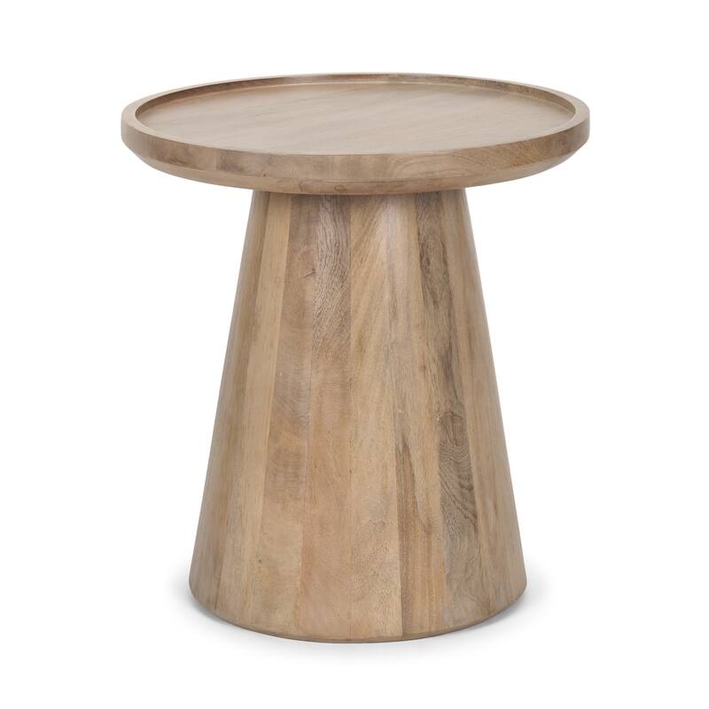 Takoda Dark Brown Wood Tapered Drum Accent Table - 19.0L x 19.0W x 20.5H - Brown - Light
