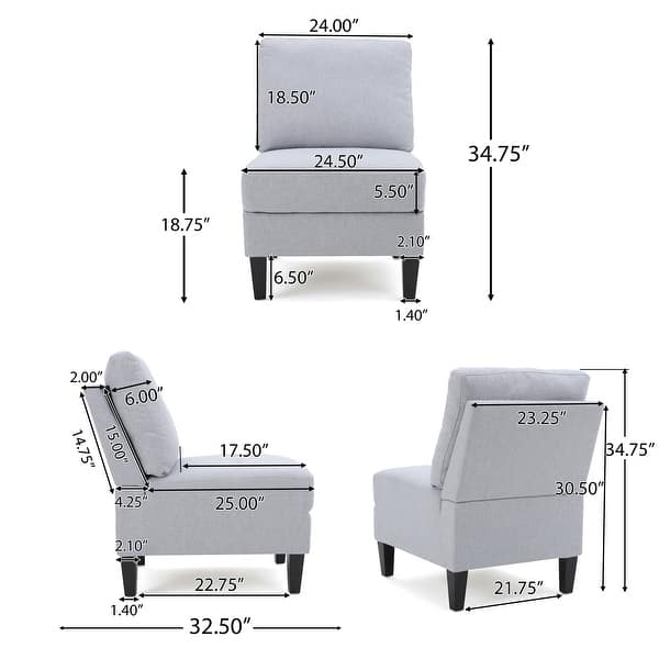 dimension image slide 2 of 7, Zahra 6-piece Sofa Sectional with Ottoman by Christopher Knight Home