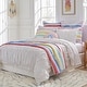 preview thumbnail 4 of 2, Lullaby Bedding Tiny Hearts Ruffled Cotton Duvet Set Full - Queen