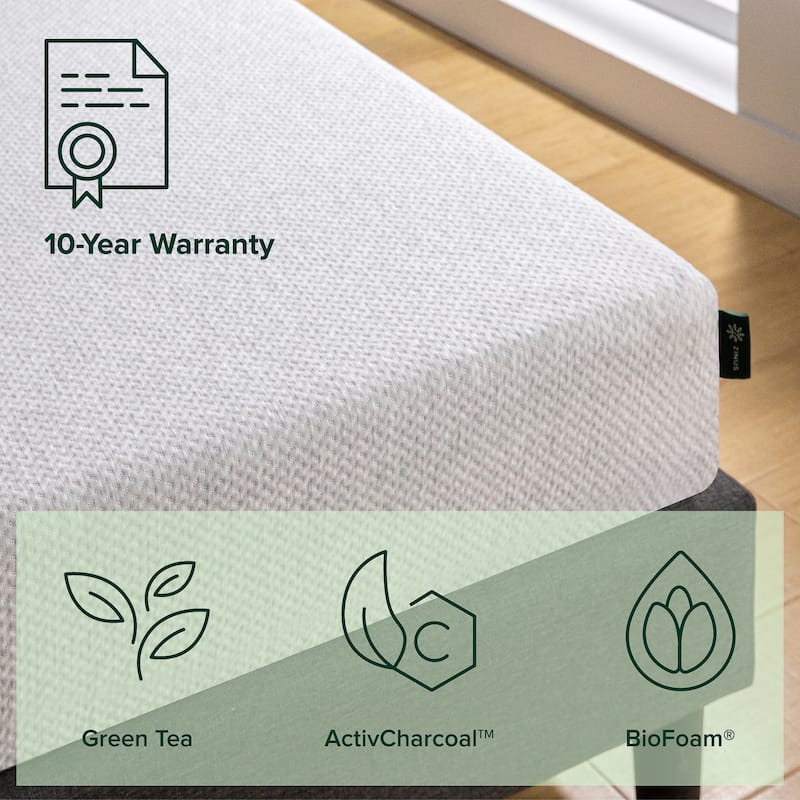 Priage by ZINUS 8-inch Ultima Memory Foam Mattress with Green Tea