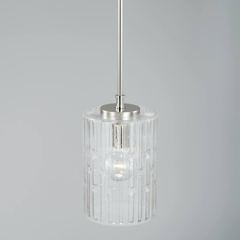 Emerson 7" 1-light Pendant w/ Embossed Seeded Glass