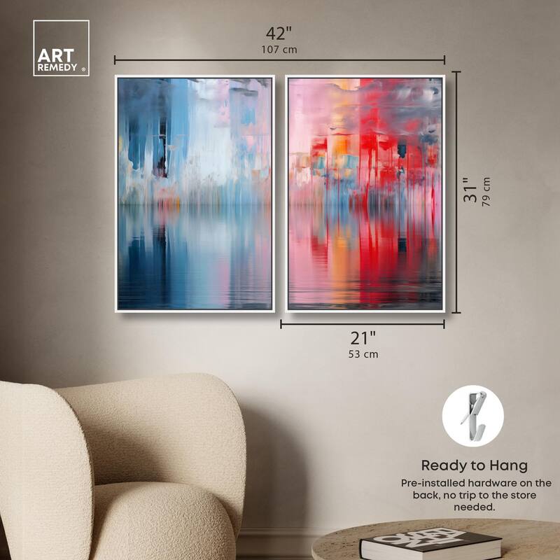 Prism on Water Canvas Set of 2 by Art Remedy