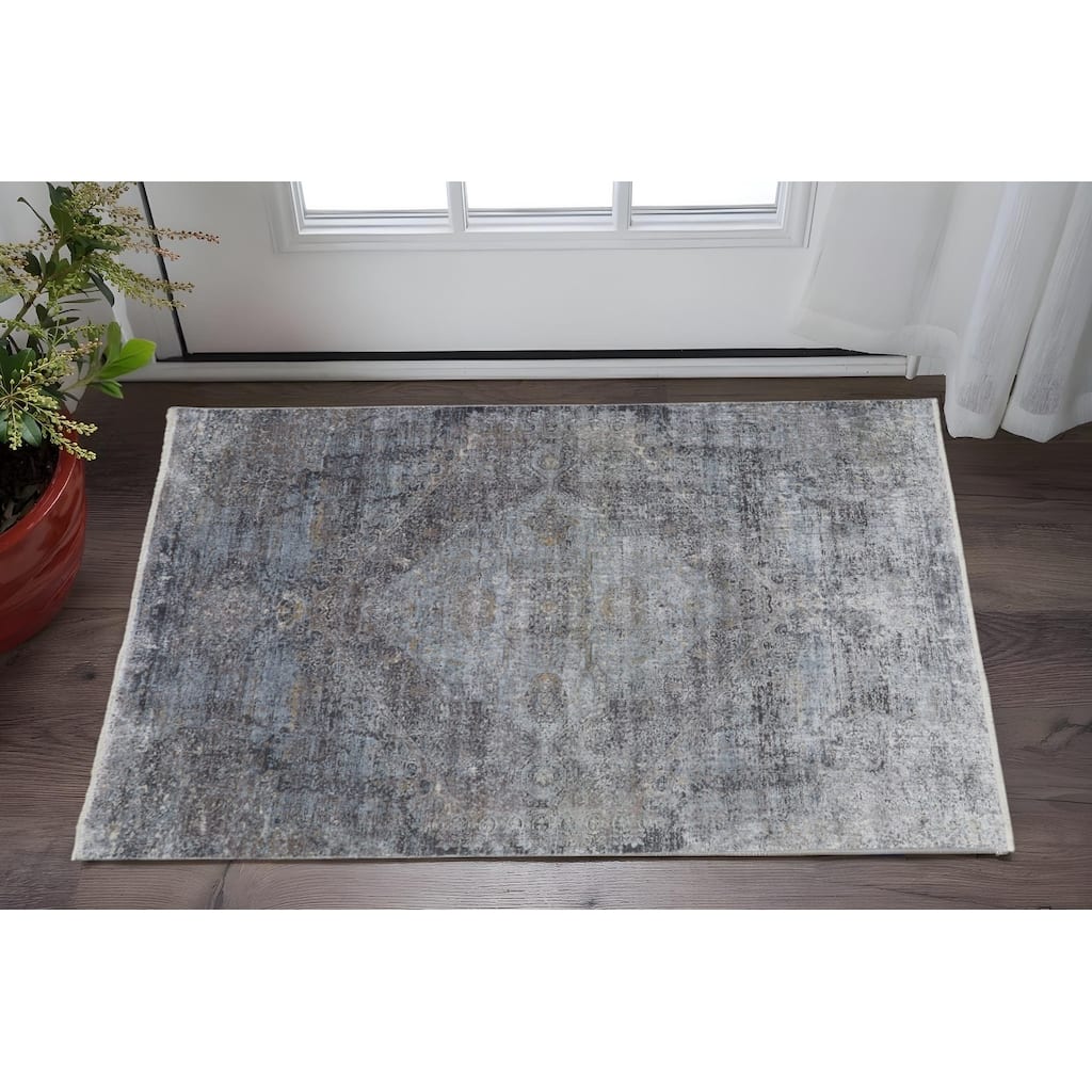 HomeRoots Abstract Casual Rectangle Area Rug