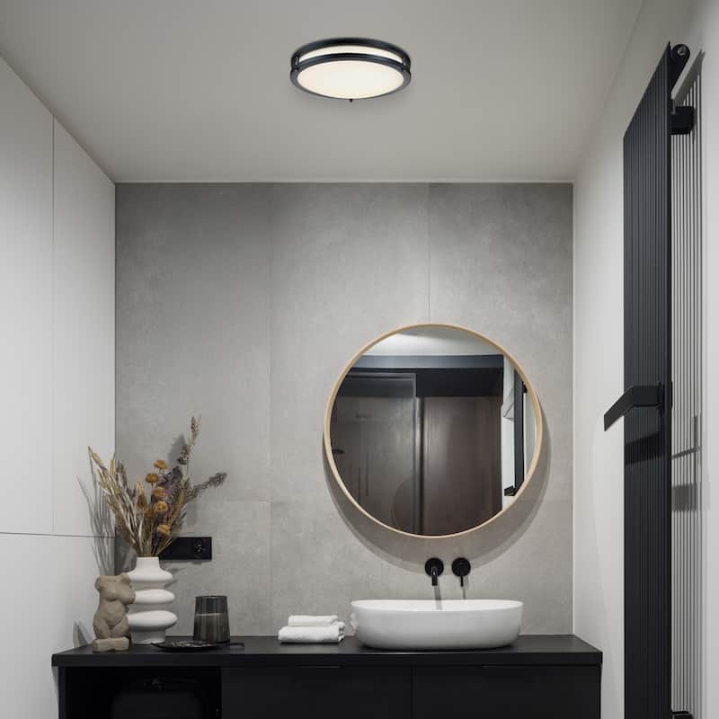 Westinghouse Lighting Lauderdale 16 Inch 23 Watt LED Indoor Flush Mount Ceiling Fixture with Color Temperature Selection