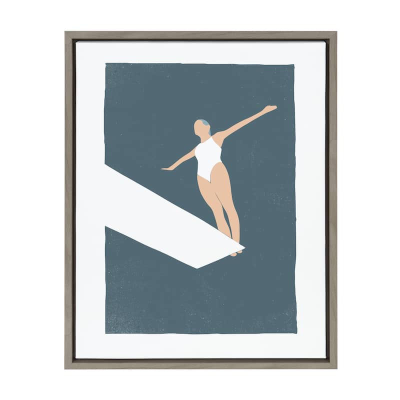 Kate and Laurel Sylvie Contemplation Framed Canvas by Rocket Jack