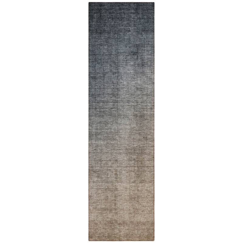 Machine Washable Indoor/ Outdoor Modern Ombre Chantille Rug