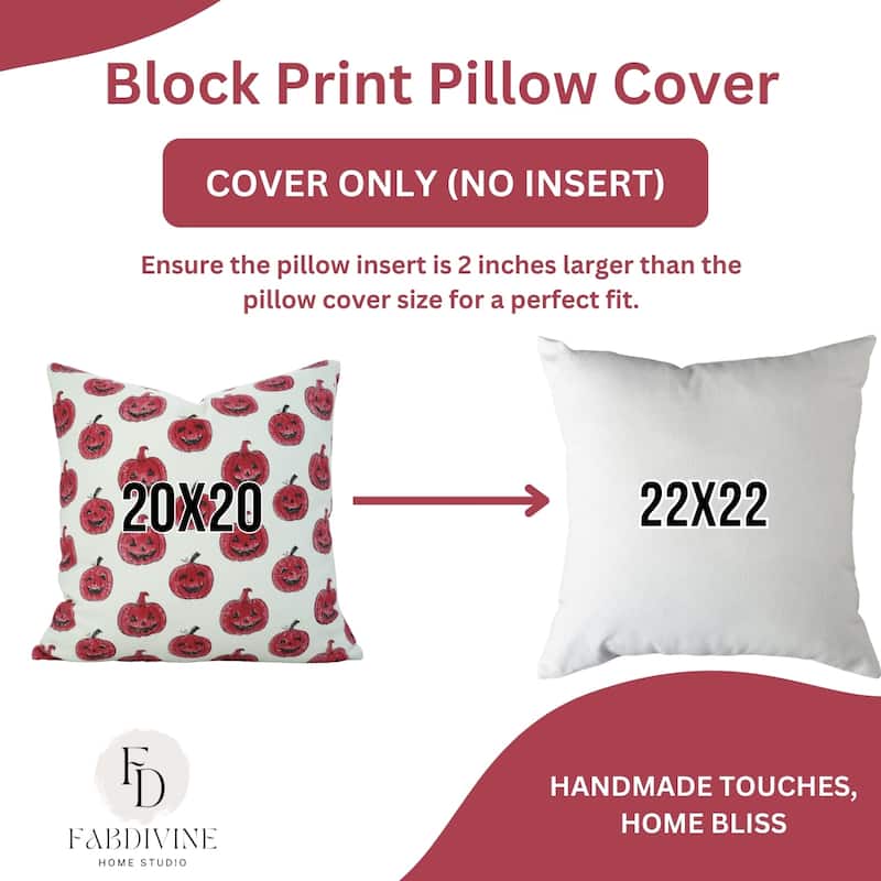 Halloween Block Print Nursery Baby Décor Farmhouse Gift Pillow Cover