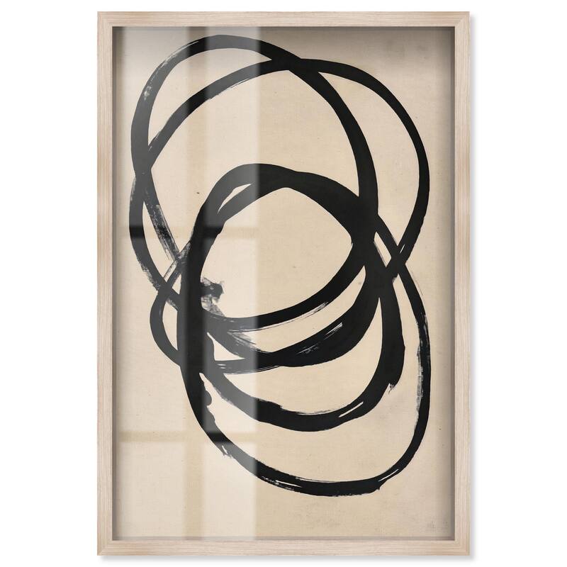 Beige Black II Shadowbox by Art Remedy - Natural - 16" x 24"