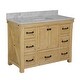 preview thumbnail 8 of 10, KitchenBathCollection Tuscany 48" Bathroom Vanity with Carrara Marble Top