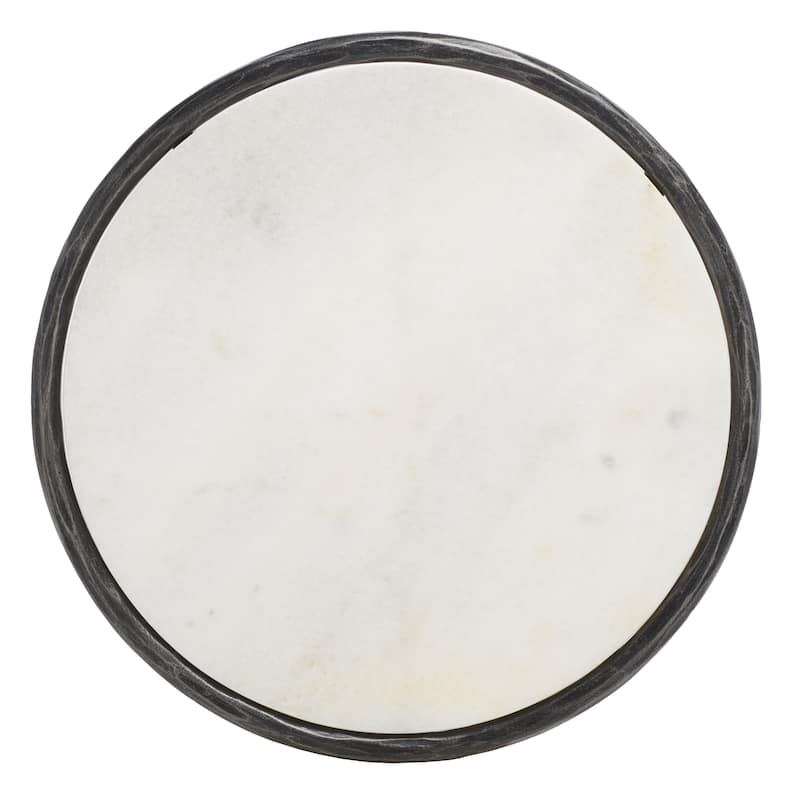 SAFAVIEH Couture Saliha Forged Metal Round End Table - 18" W x 18" L x 20" H - 18"W x 18"D x 20"H