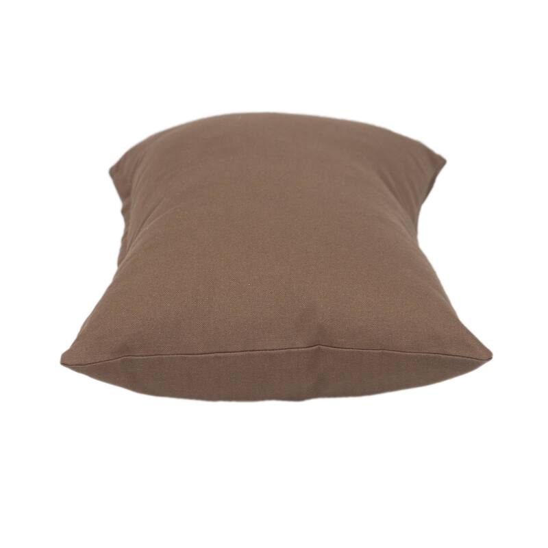 HomeRoots 12" X 18" Brown Cotton Throw Pillow