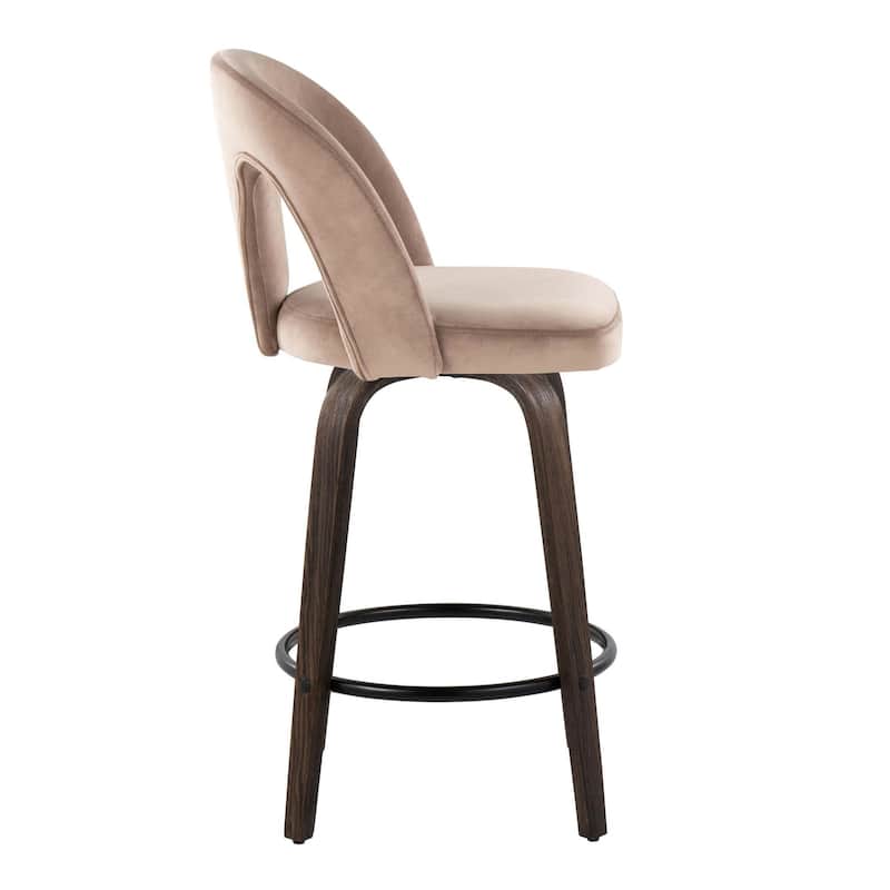Ava Upholstered 26" Fixed-Height Counter Stool - Set of 2