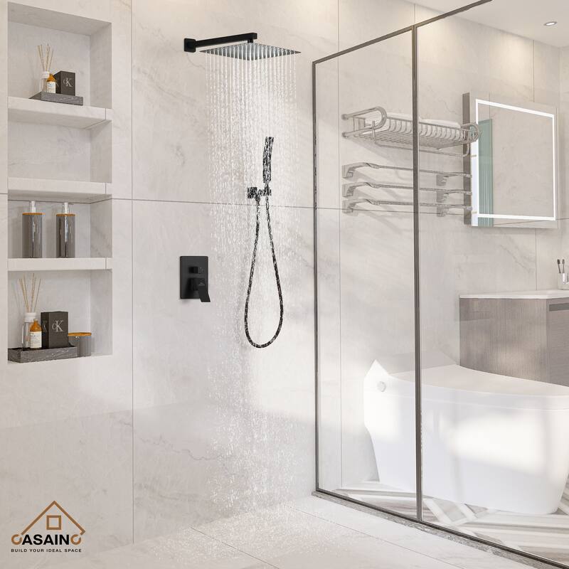 CASAINC 2-Function 12-In Wall Mounted Shower System