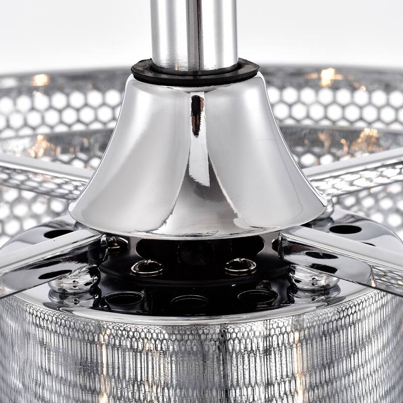 Modern Dual Shade Ceiling Fan Light with 3 Blades and Speed Adjustment, Reversible Motor for Bedroom and Living Room