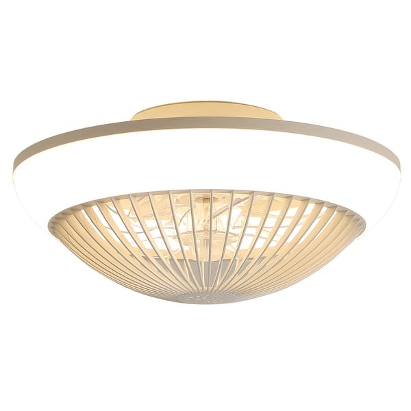 15 Inch RGB Dimmable Led Enclosed Ceiling Fan with Light Modern ...