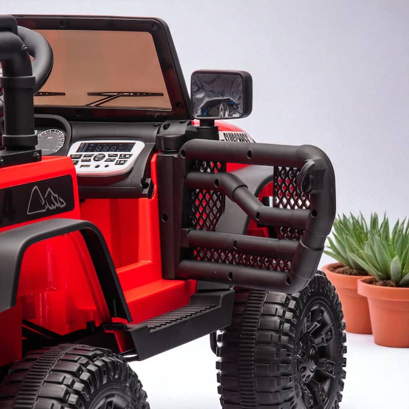 24V Kids Ride-On Car with Remote Control, 400W Motor, Four-Wheel Suspension, Bluetooth, USB, MP3, Music for Kids 3+