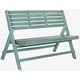 preview thumbnail 4 of 3, SAFAVIEH Outdoor Living Luca Beach House Blue Folding Bench - 48" x 23.6" x 31.5"