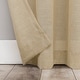 preview thumbnail 4 of 5, Archaeo Slub Textured Linen Blend Black Grommet Top Curtain, Single Panel