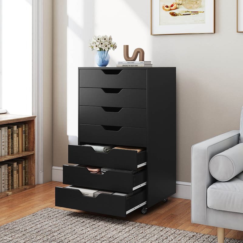 Costway 7-Drawer Chest Mobile File Cabinet Vertical Filing Organizer - See Details