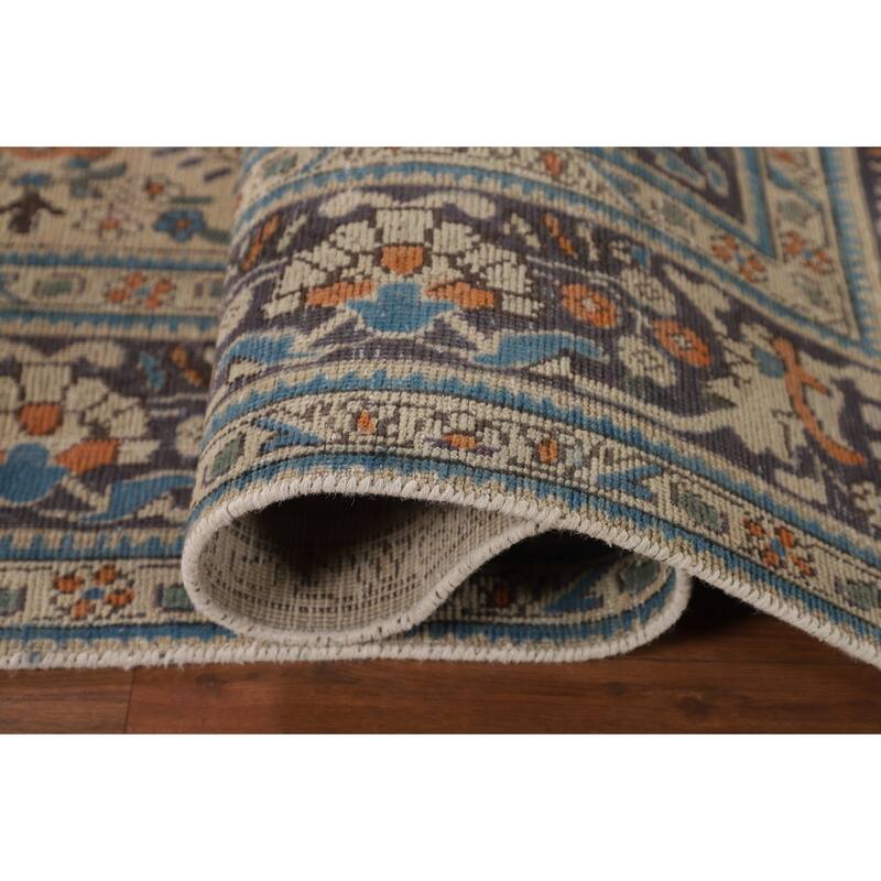 Tabriz Persian Vintage Rug Handmade Traditional Wool Carpet - 6'7"x 9'10"