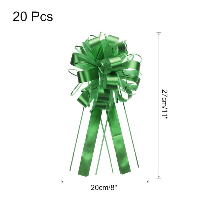 20pcs 11" Large Pull Bow Metallic Gift Wrapping Bows Ribbon