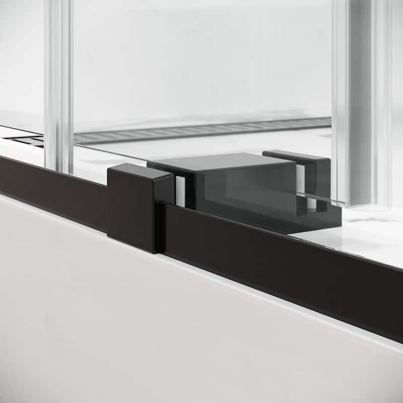 Seawin Verona Light Bypass Frameless Sliding Glass Shower Door 44 - 48 in. W x 76 in. H 1/4 in. (6 mm) Clear Tempered Glass