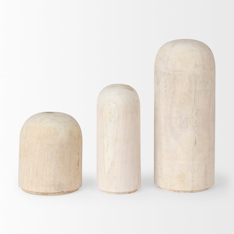 Knox Large Gray-Wash Wood Decorative Object