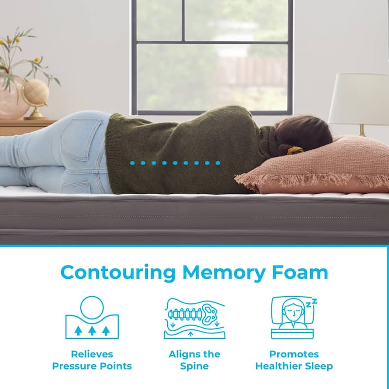 Linenspa 12 In. Plush Gel Memory Foam Hybrid Mattress