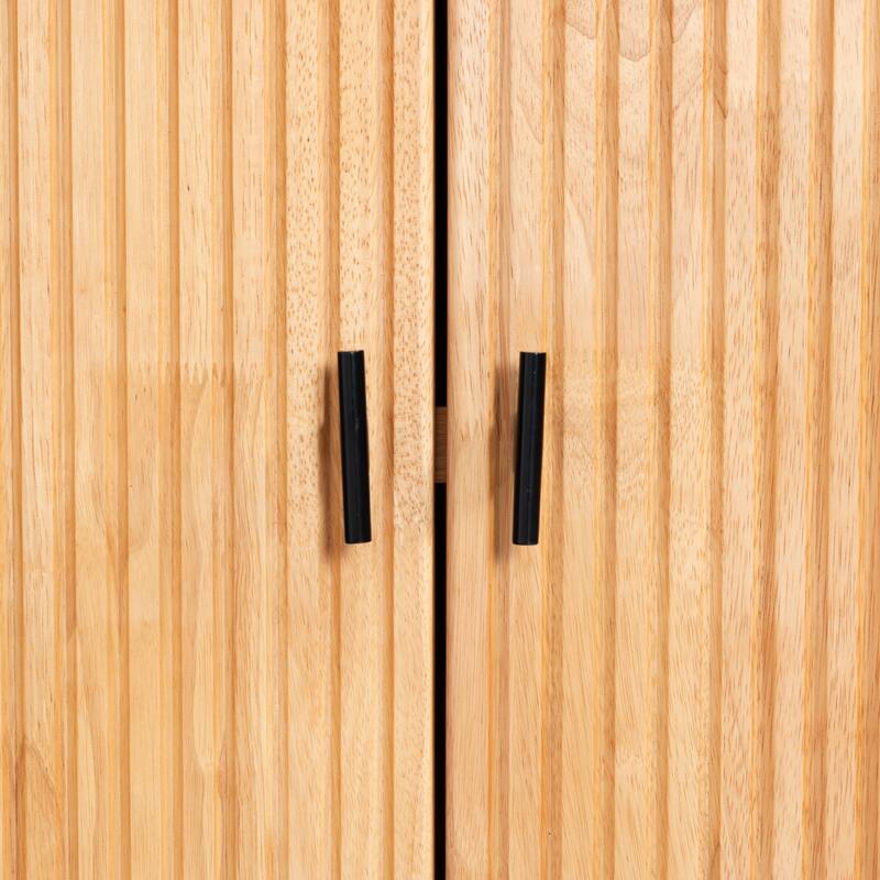 SAFAVIEH Couture Elladora Ribbed Front Wood Bookcase - 34"W x 15"D x 76"H