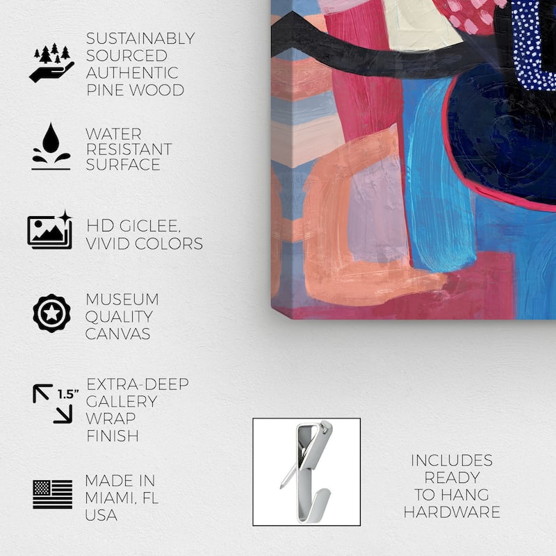 Wynwood Studio Canvas Abstract Coral Vortex Pink and Modern & Contemporary Wall Art Canvas Print