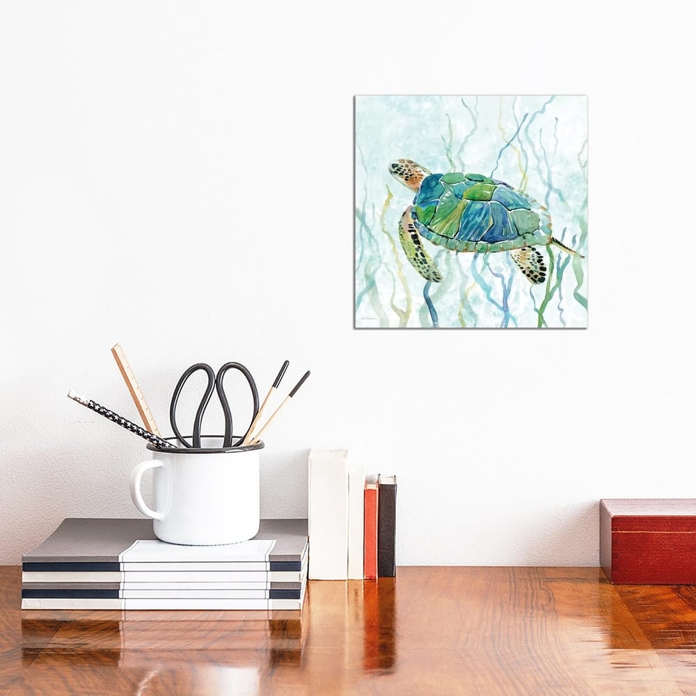 iCanvas "Sea Turtle Swim II" by Carol Robinson Canvas Print