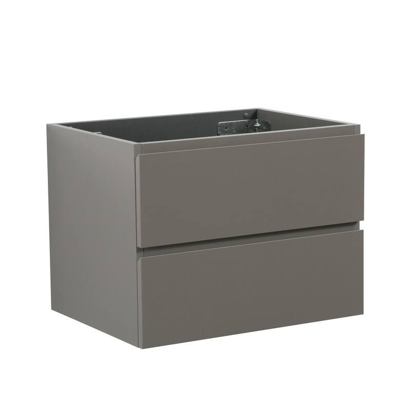 GDFStudio - Alice Wall-Mounted Bathroom Vanity with Modern Double Drawer and Soft-Close Functionality