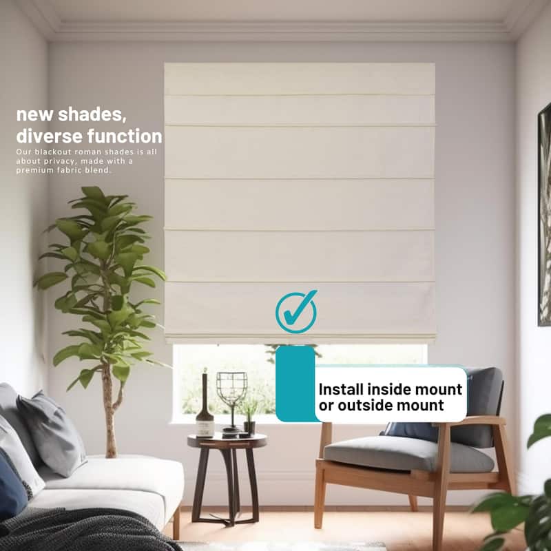 CHICOLOGY Cordless Roman Shades, Privacy Window Blinds for Home