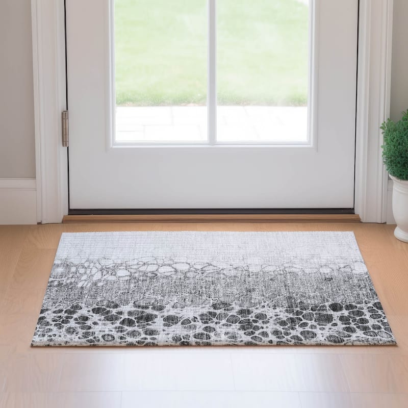 Premium Washable Super Soft Abstract Ombre Mayfield Rug - Gray - 1' 8" x 2' 6"