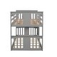preview thumbnail 8 of 12, Stylish Twin Over Twin Bunk Bed with Full-length Guardrail and Built-in Ladder, Maximized Space, Functional and Aesthetic, Grey